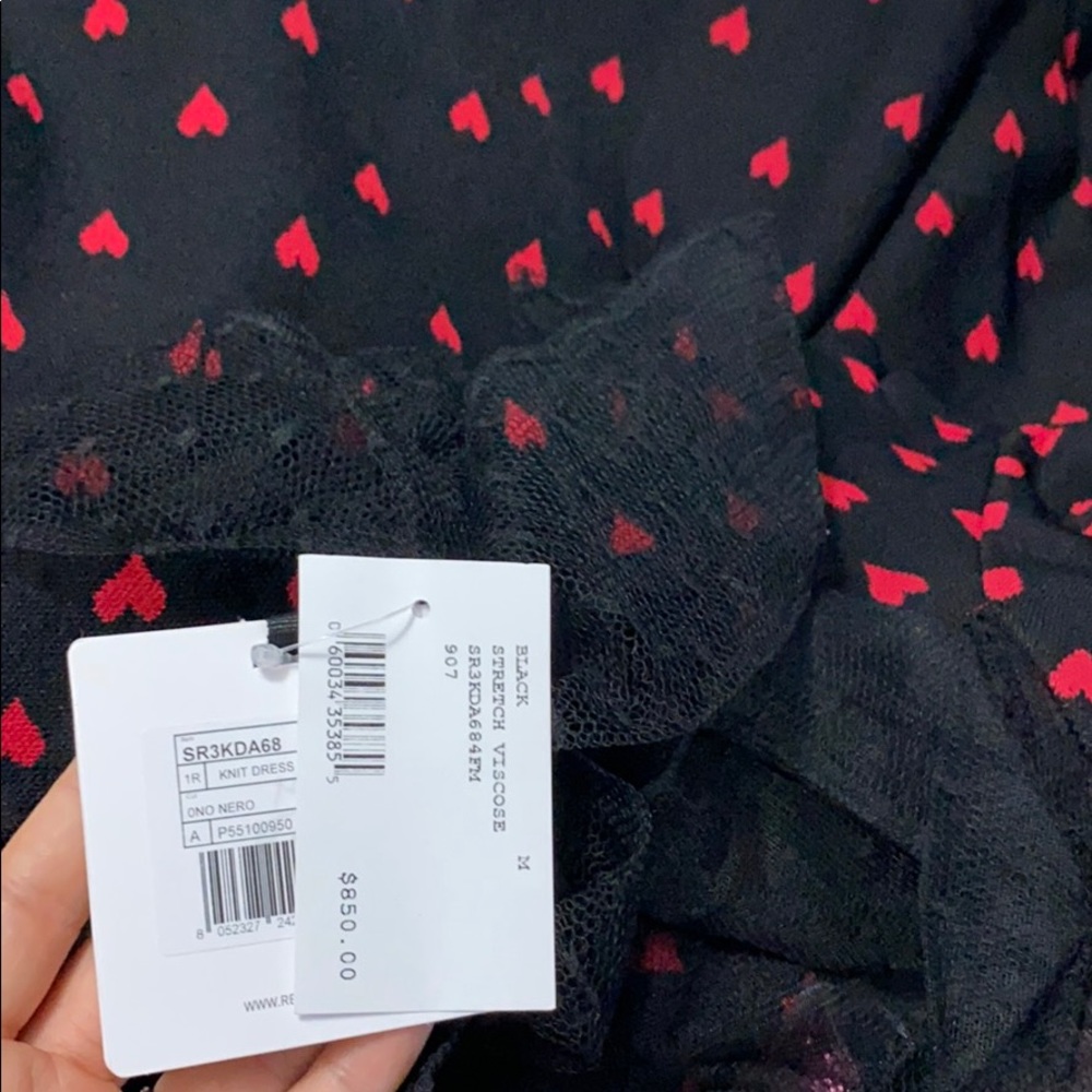 RedValentino heart jacquard stretch viscose dress - Picture 7 of 8